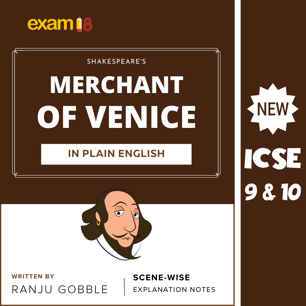 ICSE English Top Textbooks and Study Guides for Classes 9th and 10th 2 icse english Merchant of Venice Paraphrase Book by almond books for latest icse 2023 exams